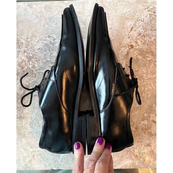 Stacy Adams Dress Shoes Mens 10.5 M Drake Oxford Black Leather Lace Up 20130-001 - Picture 4 of 7